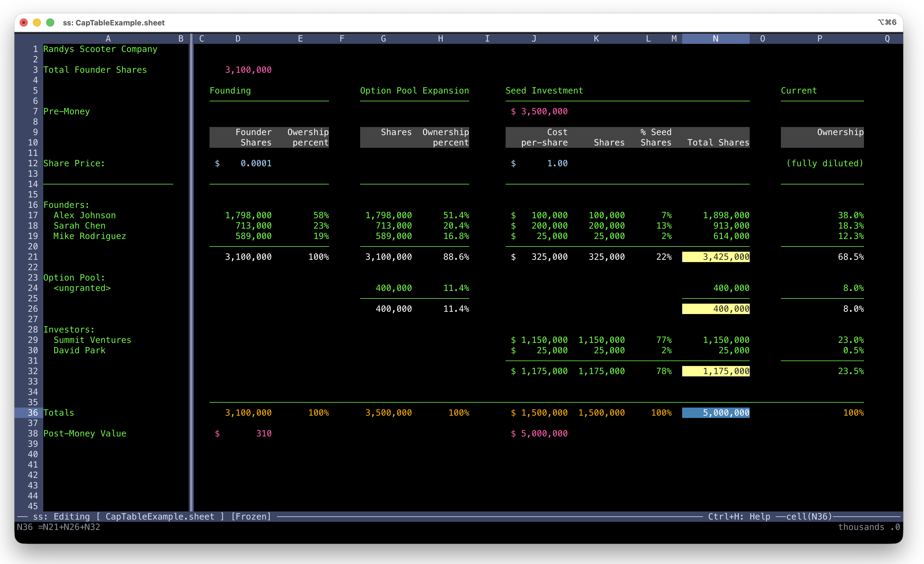 Formula editing in ss with cell hunt mode active